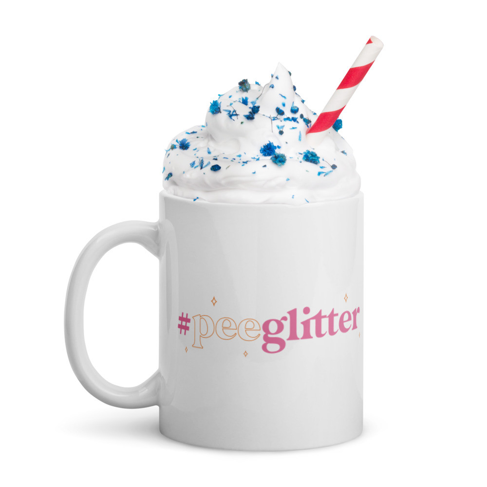 #peeglitter Mug Pink and Orange - 11oz or 15oz
