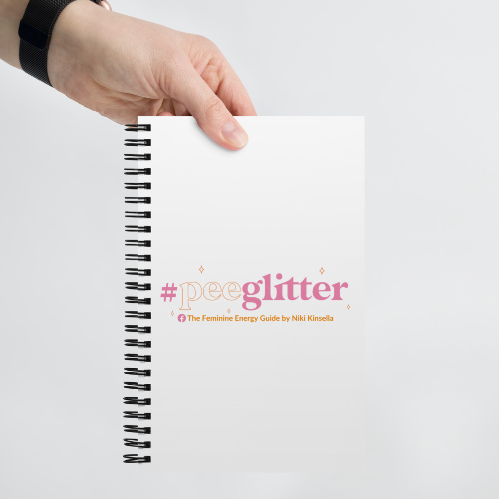 #peeglitter Pink Spiral Notebook