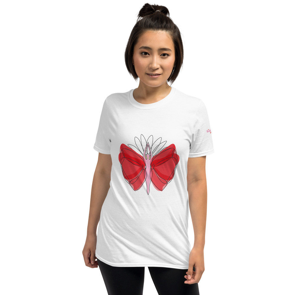Red Butterfly 3 Print Unisex T-Shirt