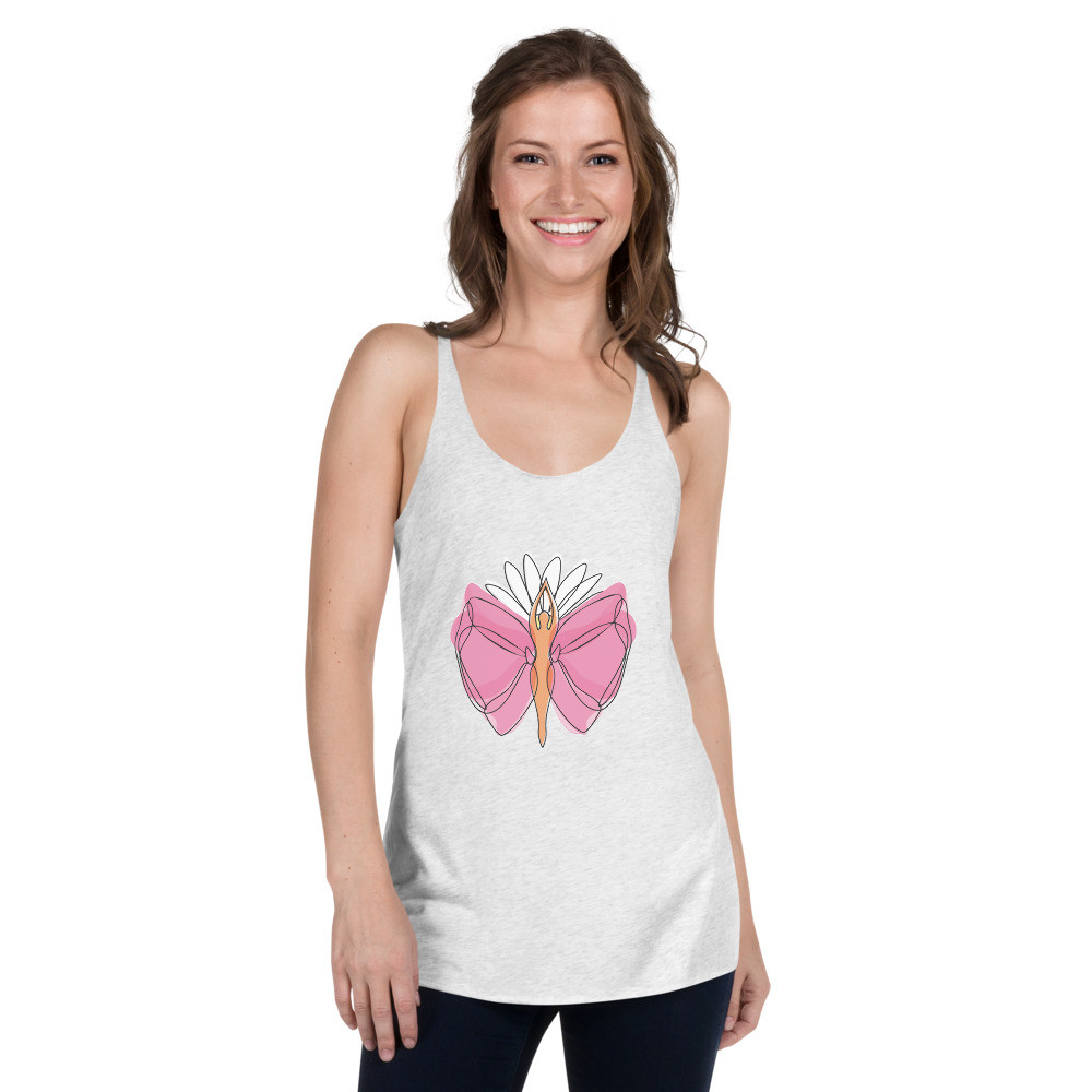 Pink Butterfly Women's Racerback Tank