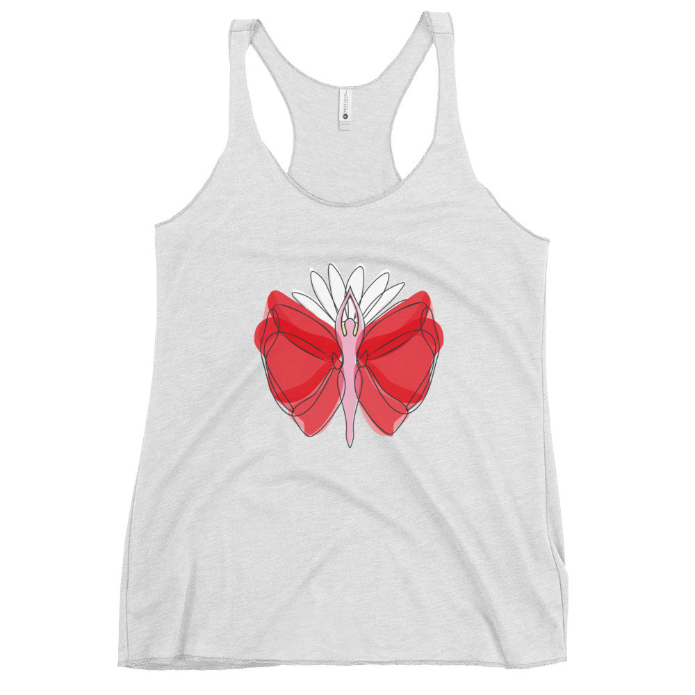 Red Butterfly Women's Racerback Tank
