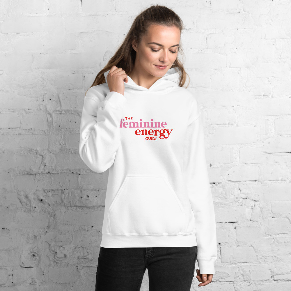 Feminine Energy Guide Red and Pink 2 Print Hoodie