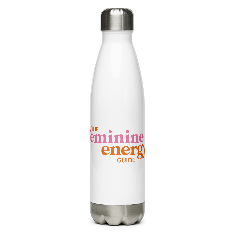 Feminine Energy Guide Pink and Orange Stainless Steel Water Bottle