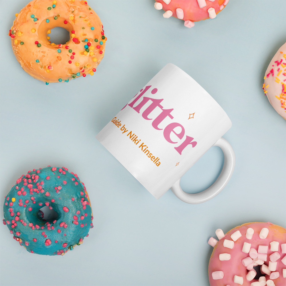 #peeglitter Pink and Orange Print with FB Mug