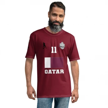 Qatar Soccer Football National Team #11 Men's T-shirt