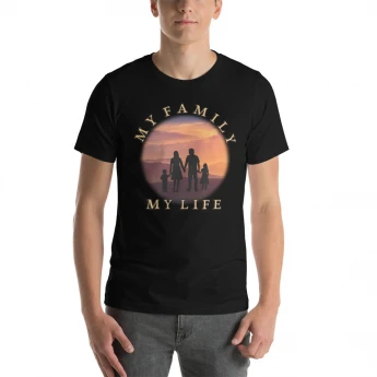 My Family My Life Sunset Silhouette Unisex T-Shirt
