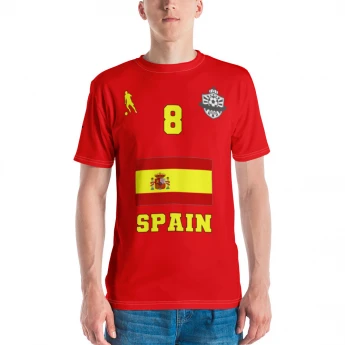 Spain Soccer Football National Team #8 T-shirt