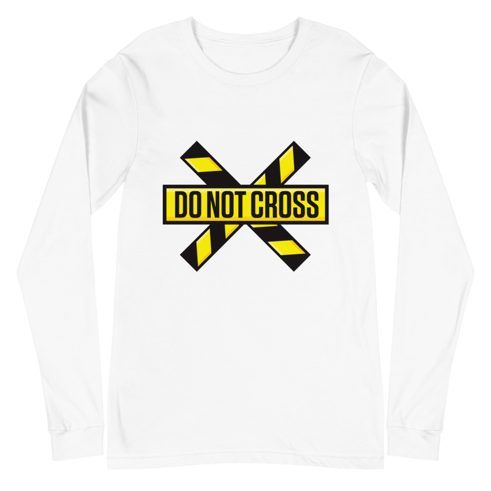 Crime Scene Do Not Cross (No Border) Print Unisex Long Sleeve Tee