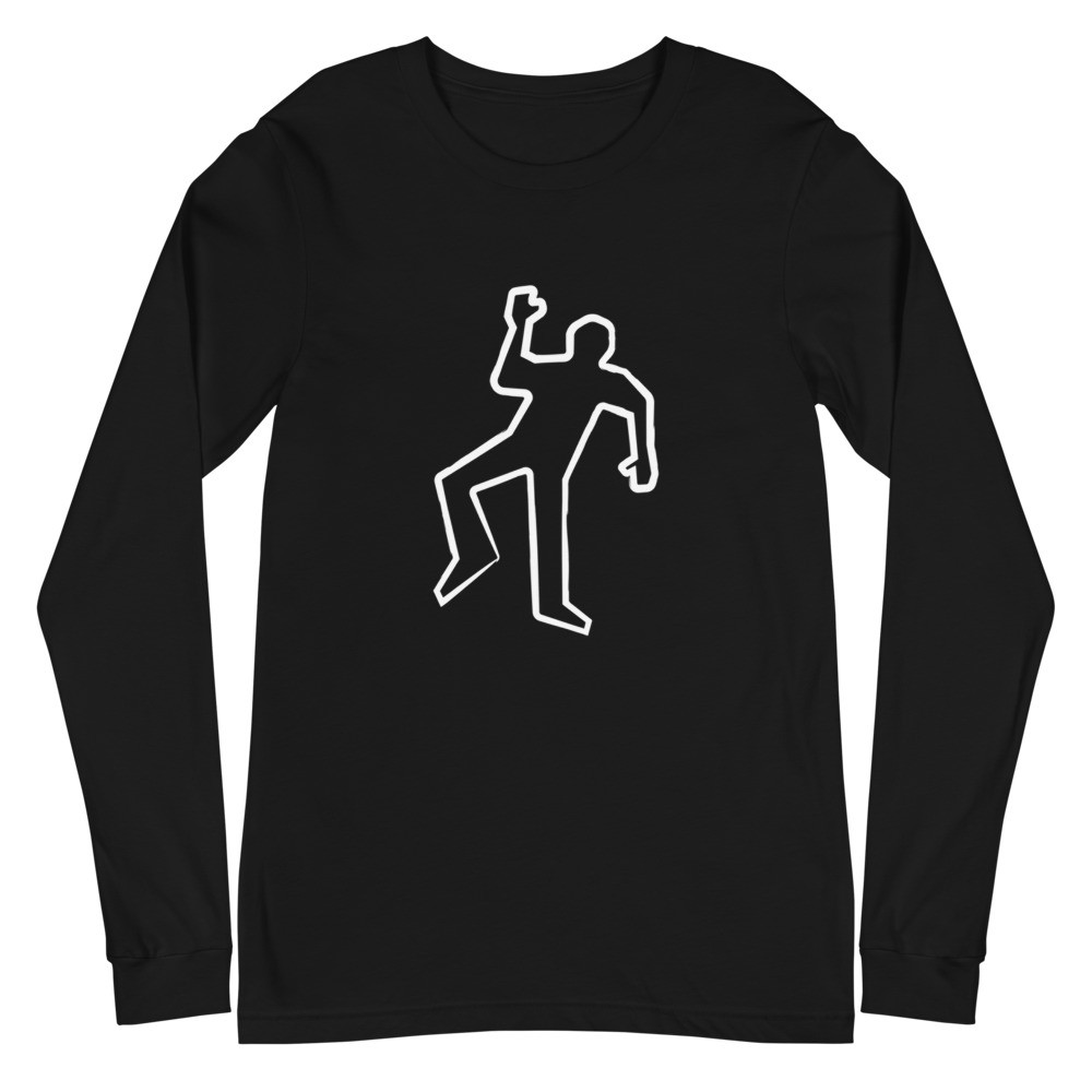 Dead Fred White Print Unisex Long Sleeve Tee