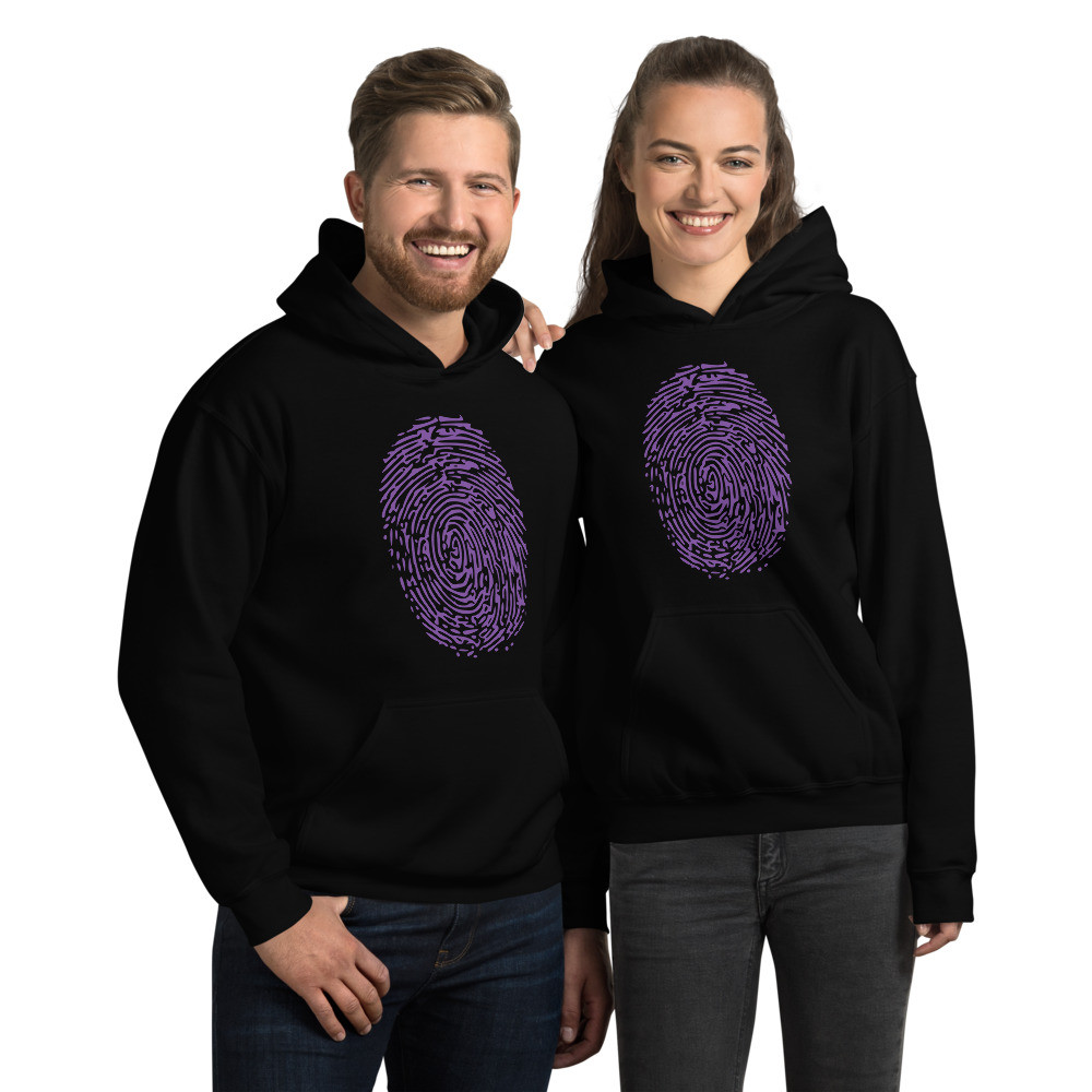Purple Fingerprint Unisex Hoodie
