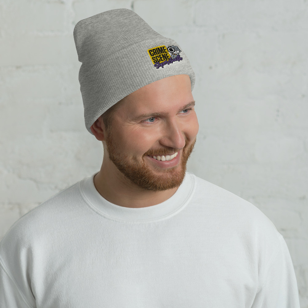 CSI Super Sleuth Male (Purple) Embroidered Cuffed Beanie