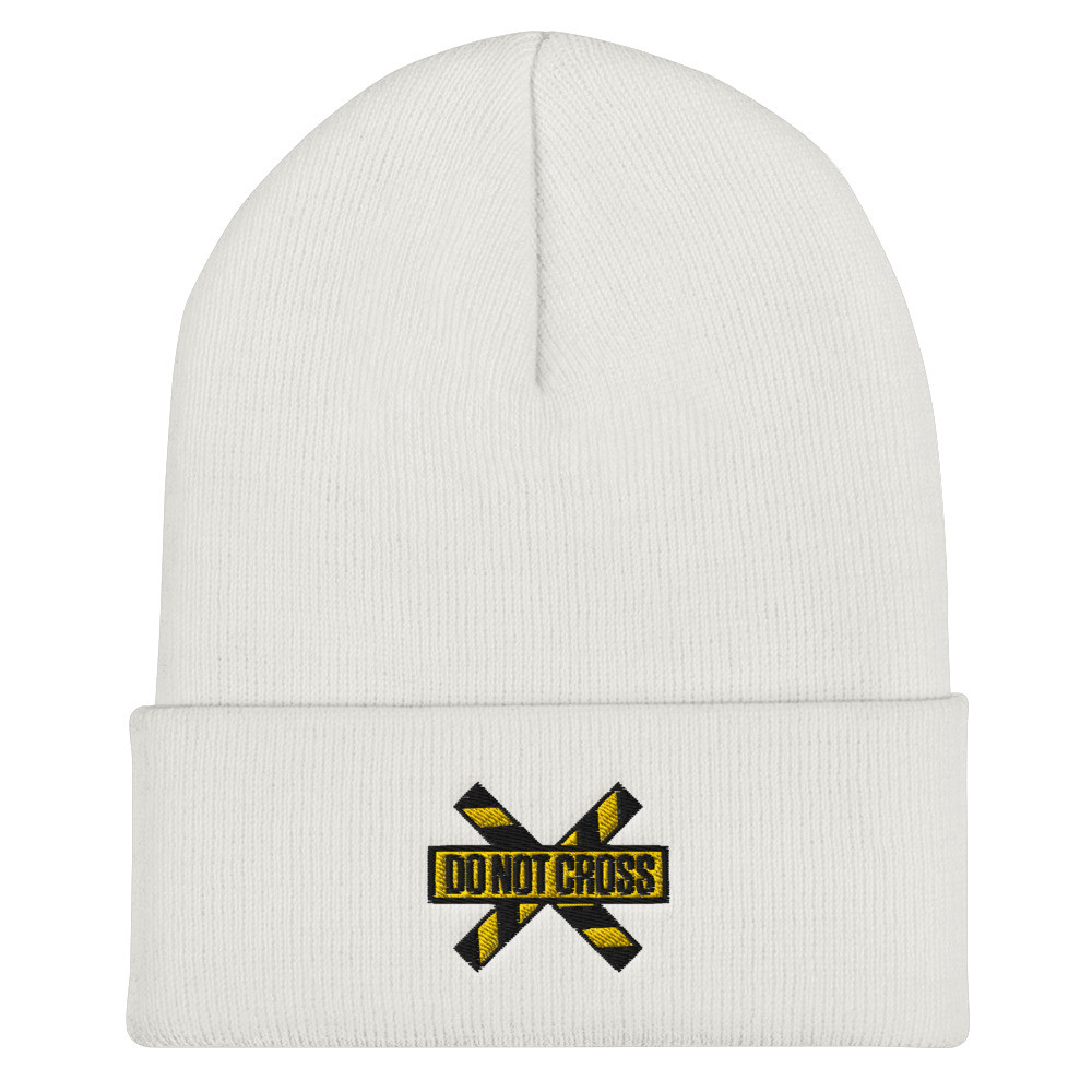 Crime Scene Do Not Cross (No Border) Embroidered Cuffed Beanie