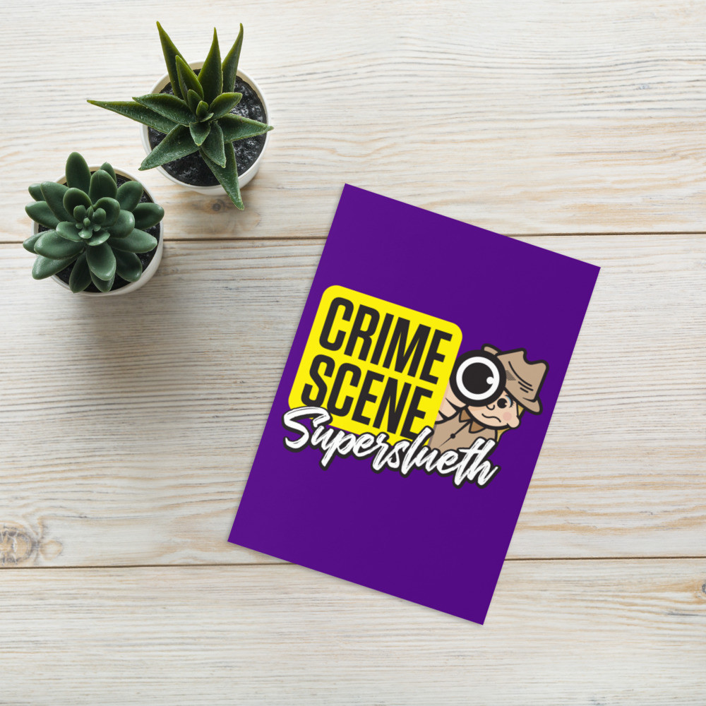 CSI Super Sleuth White (Female) Greetings Card