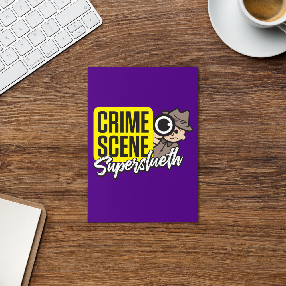 CSI Super Sleuth White (Male) Greetings Card