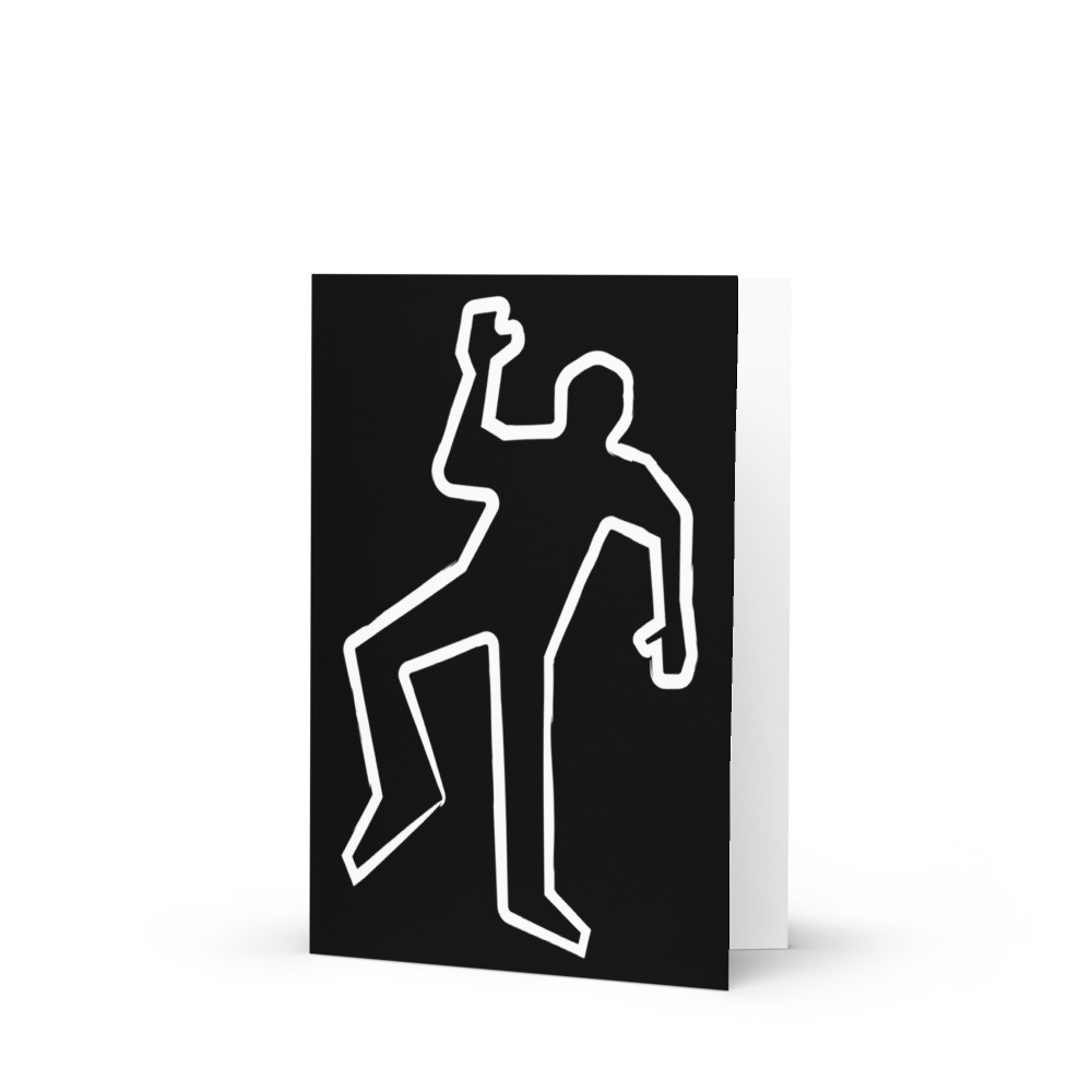 Dead Fred White Greetings Card