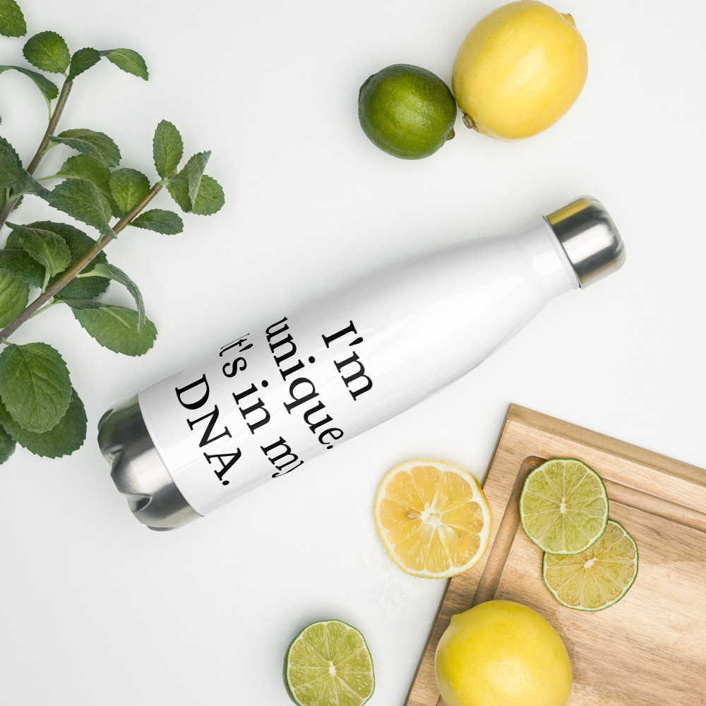 I'm Unique. It's in my DNA Stainless Steel Water Bottle