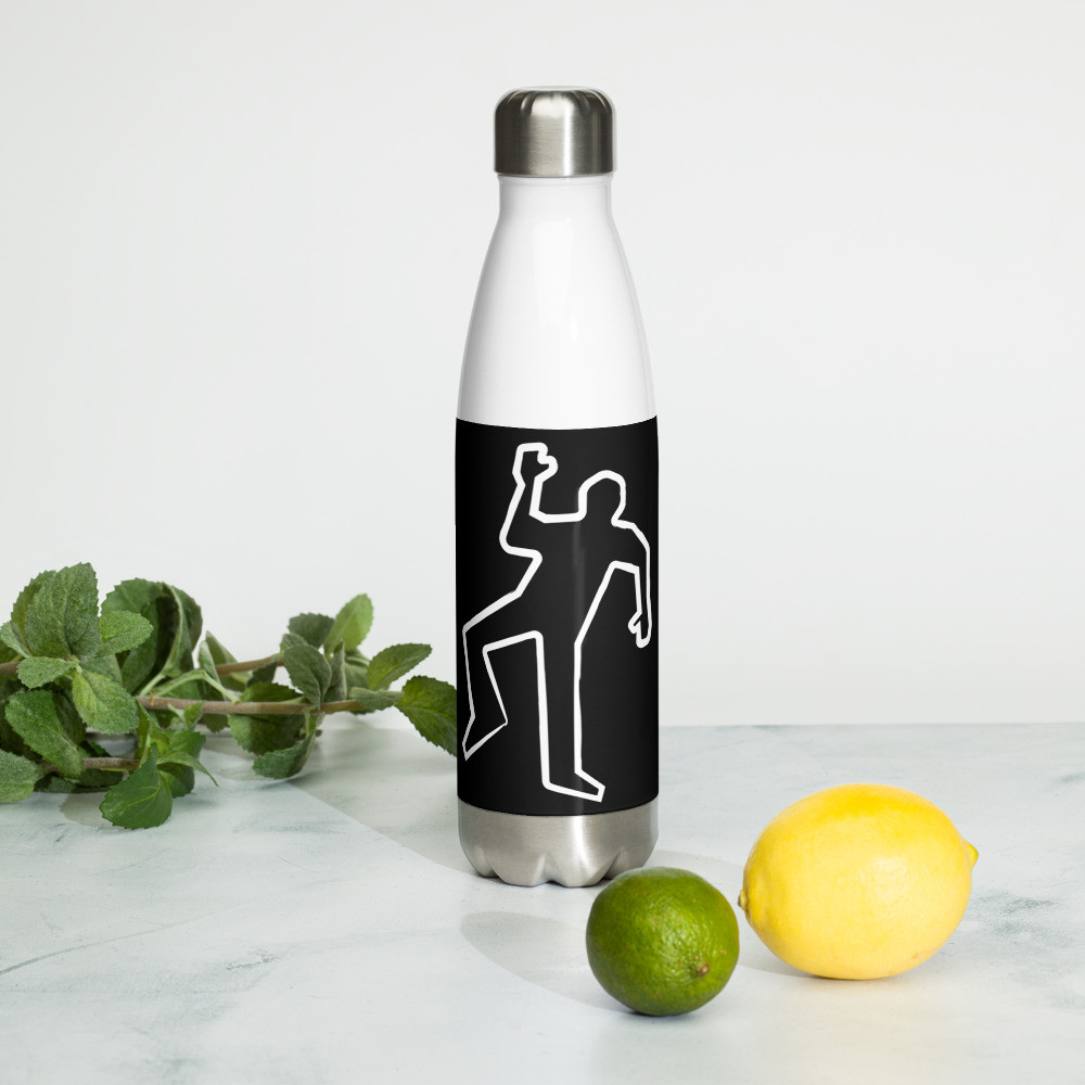 Dead Fred White Stainless Steel Water Bottle