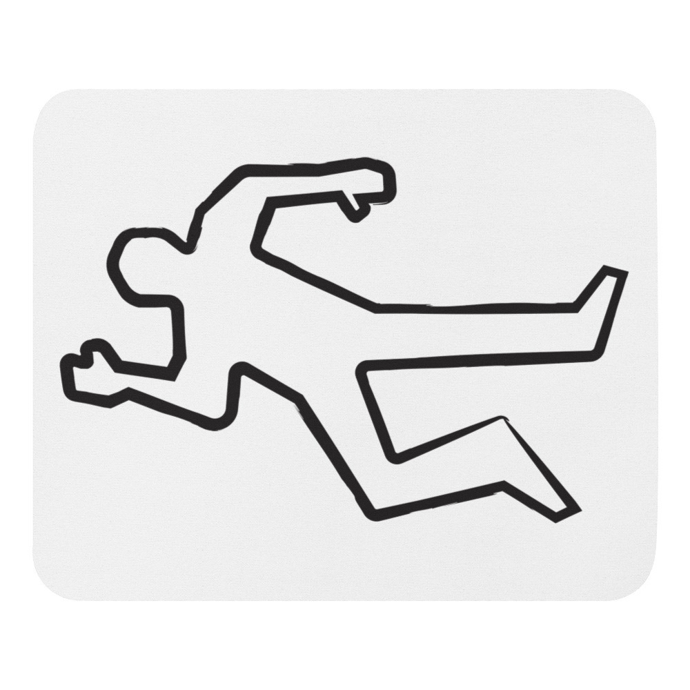Dead Fred Black Print Mouse Pad