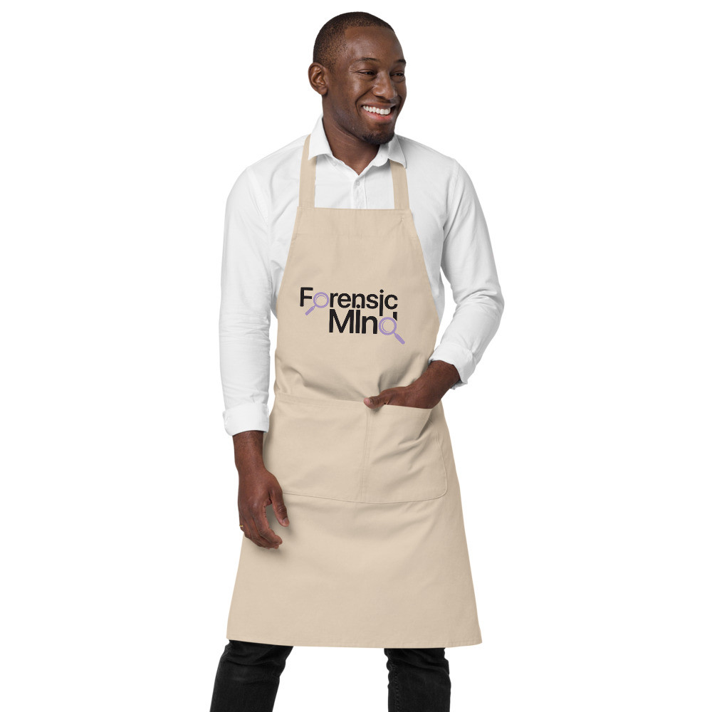 Forensic Mind Black and Purple Organic Cotton Apron