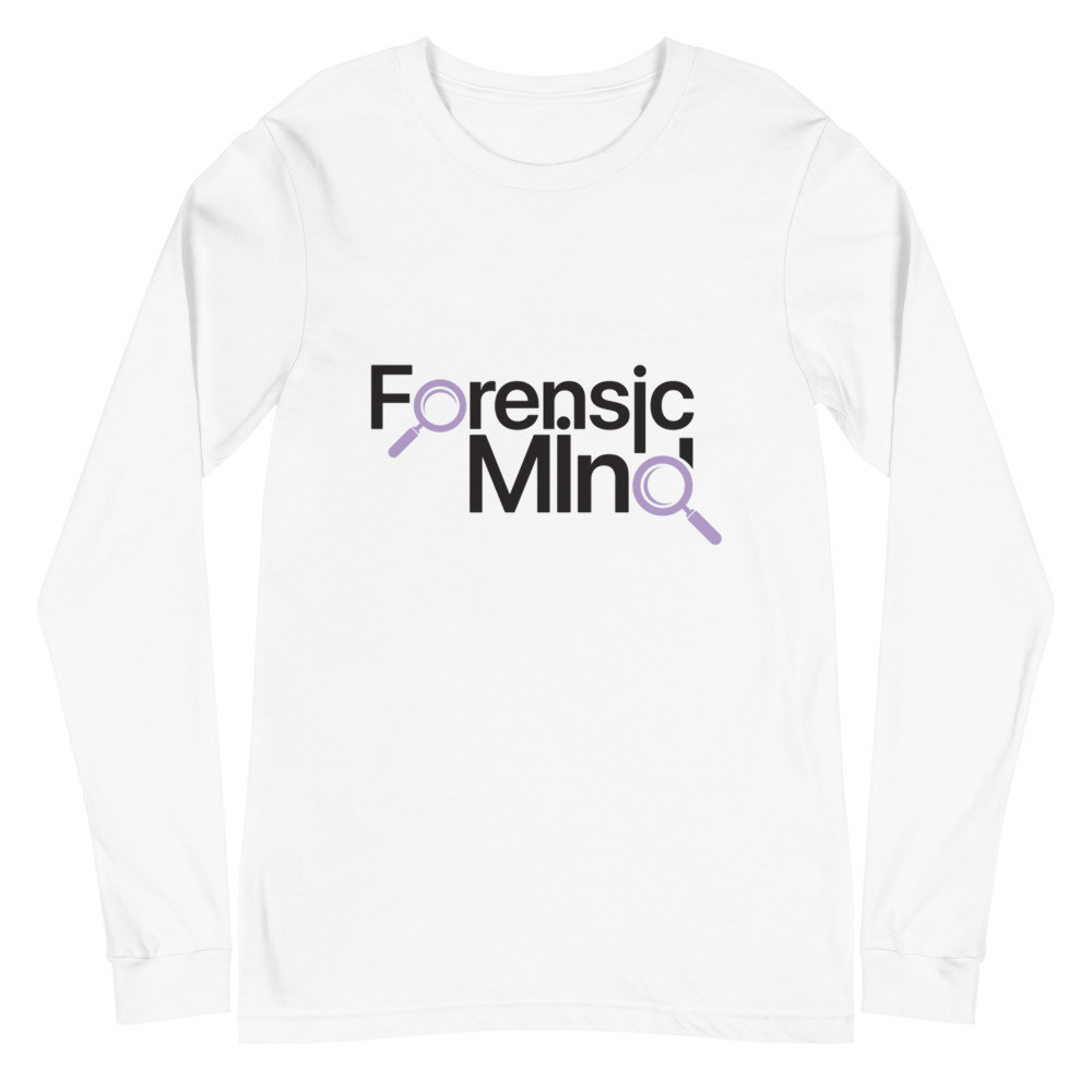 Forensic Mind Black and Purple Unisex Long Sleeve Tee