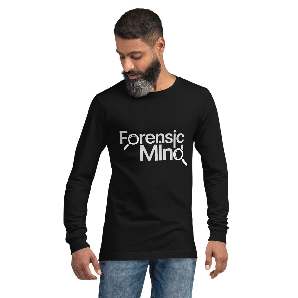 Forensic Mind Grey and White Unisex Long Sleeve Tee
