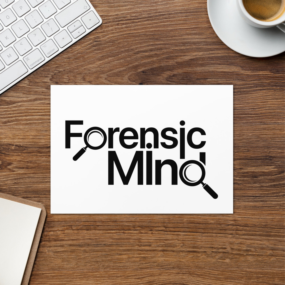 Forensic Mind Black Print Greetings Card
