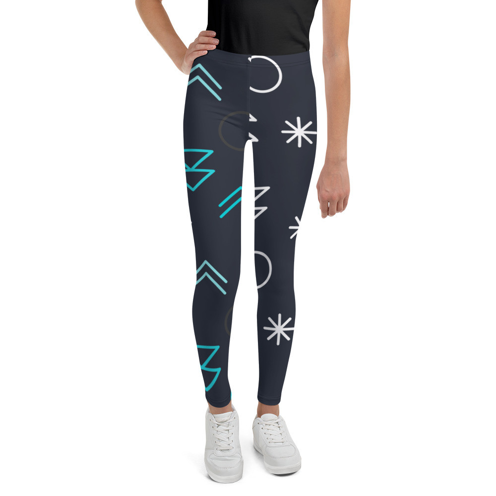 Geometric Pattern Youth Leggings