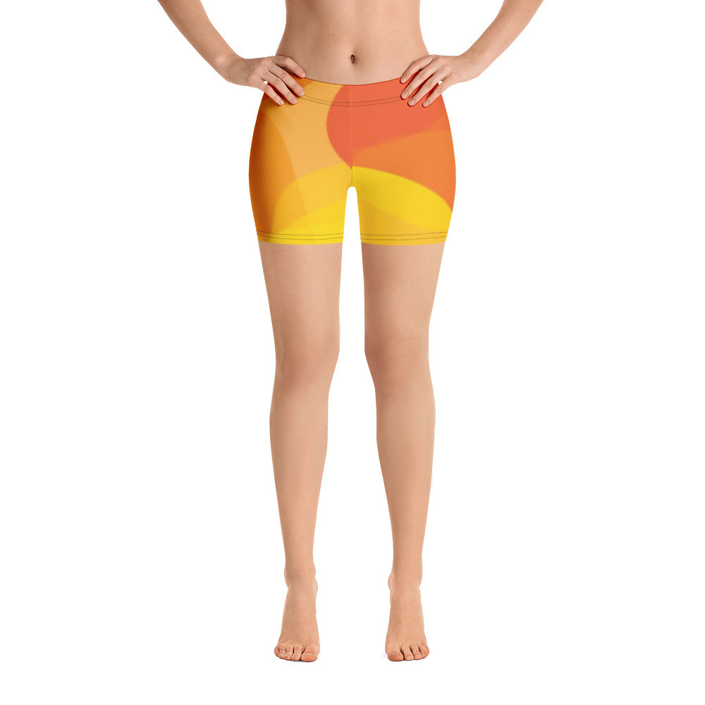 Abstract Orange Shorts