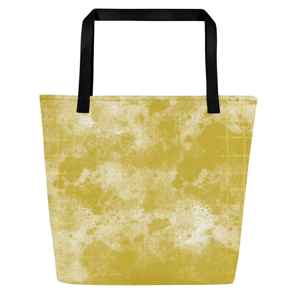 Abstract Gold All-Over Print Large Tote Bag