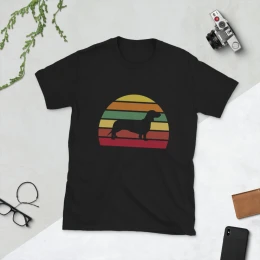 Vintage Sunset Dachshund Short-Sleeve T-Shirt