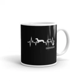 Heart Beat Dachsie Glossy Mug