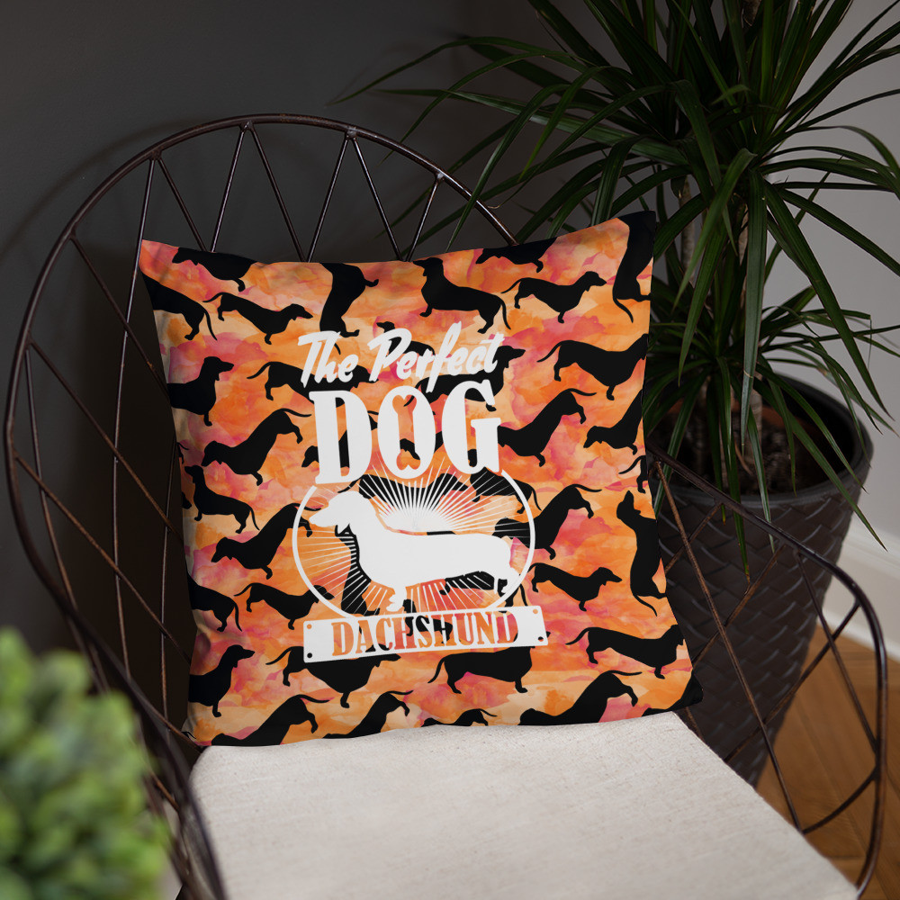 The Perfect Dachsie Throw Pillow