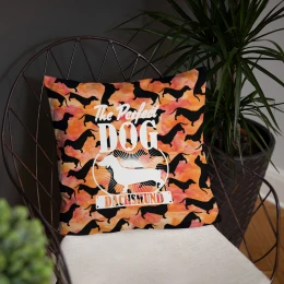 The Perfect Dachsie Throw Pillow