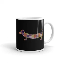 Patchwork Dachsie Glossy Mug