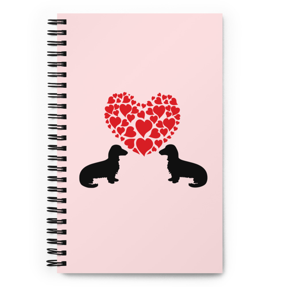 Love Heart Dachshund Spiral notebook