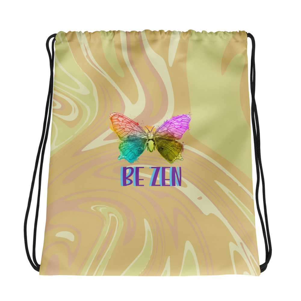 Drawstring Sac Bag, Drawstring Pack, Drawstring Yoga Bag, BE ZEN SAC BAG