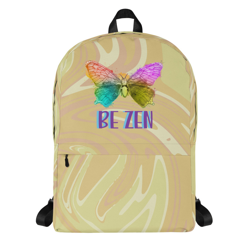Butterfly Backpacks, Backpack with Butterflies, Butterfly School Bag, Yoga Backpacks - BE ZEN BACKPACK