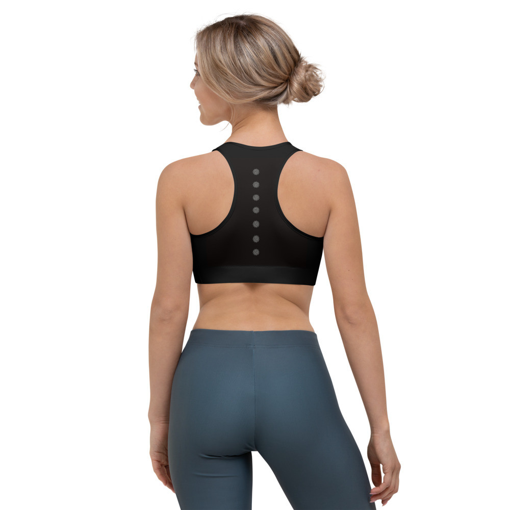 Sports Bras for Yoga, Yoga Sports Bra, Sports Bra Active Wear, Yoga Bra - BLACK MANDALA SPORTS BRA