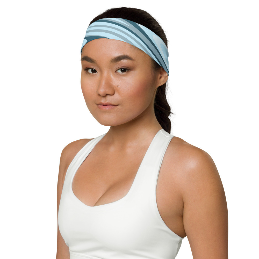 Yoga Running Headbands, Yoga Hairband, Sports Hair Band, Sport Headband - BLUE CADENCE HEADBAND