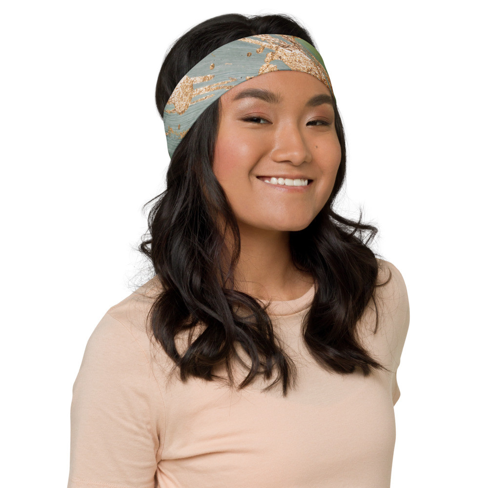 Yoga Running Headbands, Yoga Hairband, Sports Hair Band, Sport Headband - GOLD SPLATTER HEADBAND