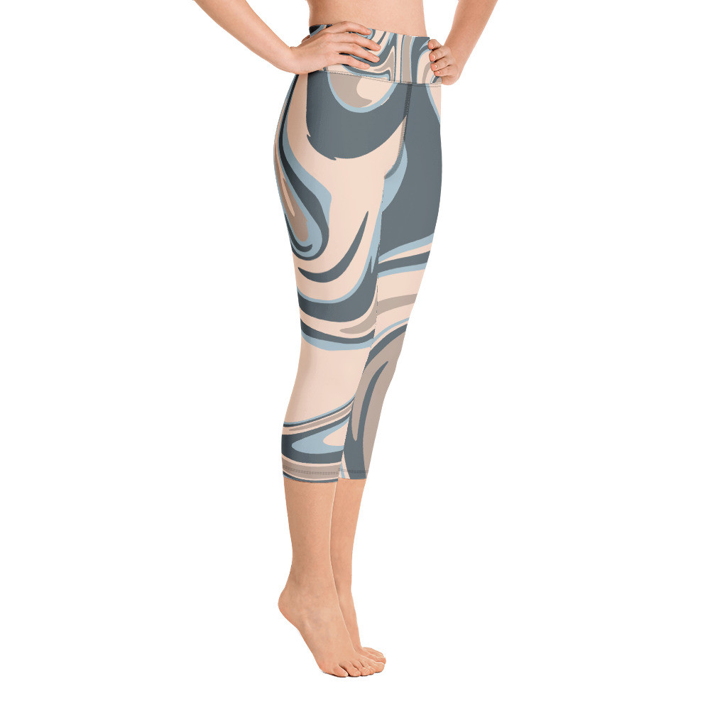 Yoga Capri Leggings for Women, High Waisted Yoga Capri - BLUE MOUNTAIN CAPRI