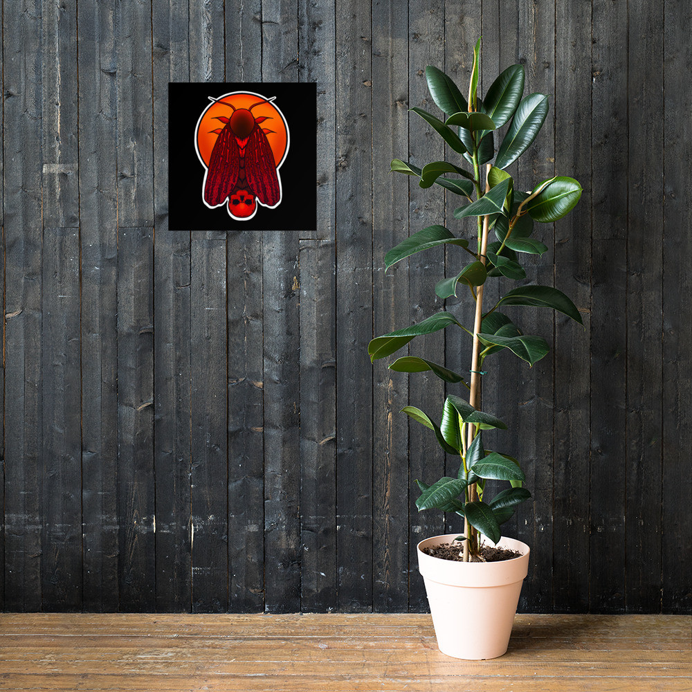 Skull Moth Poster