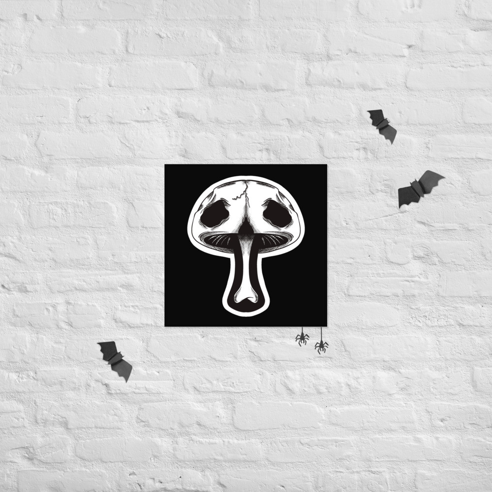 Skull Shroom Poster