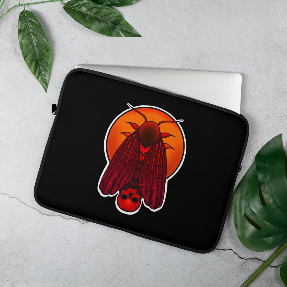 Skull Moth Laptop Sleeve