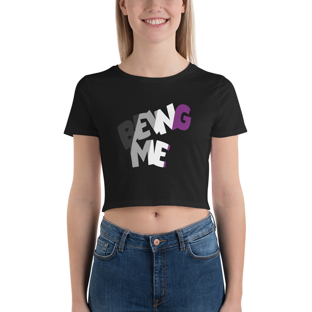 Asexual Pride Crop Tee