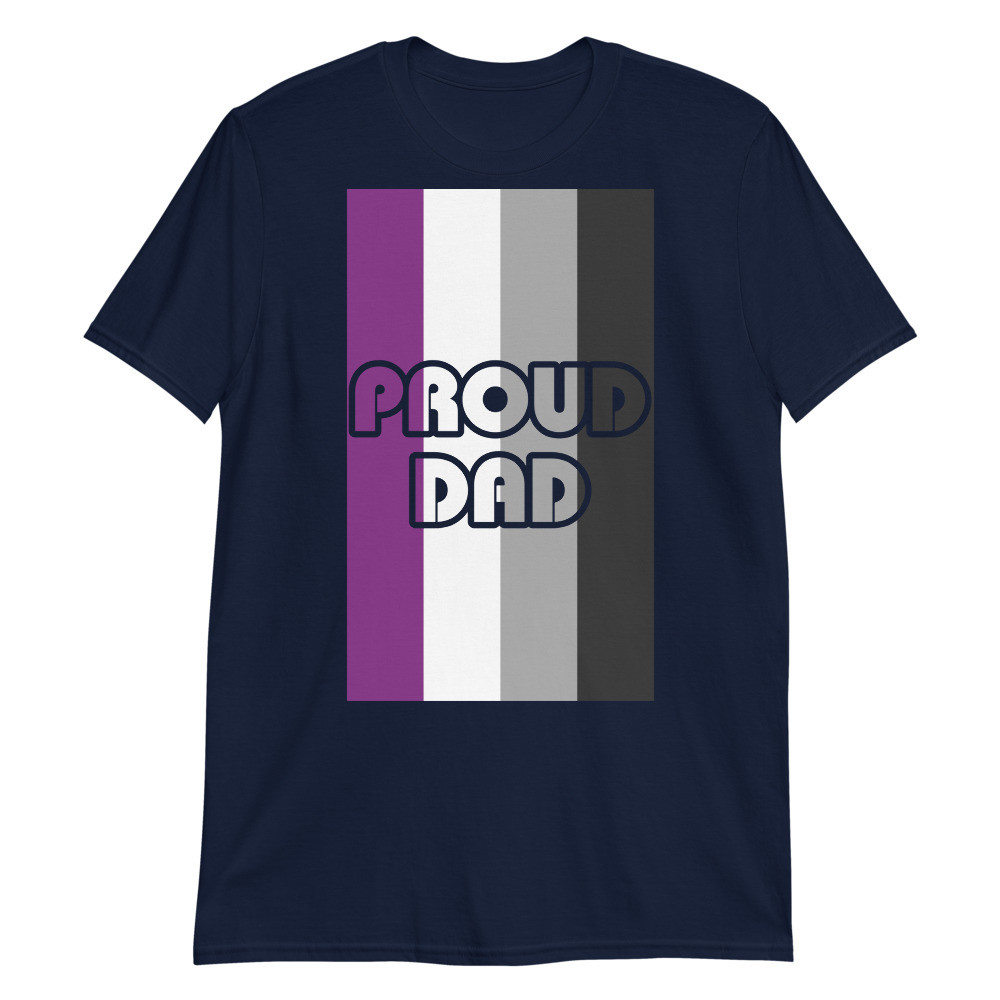 Proud Dad T-Shirt With Asexual Flag