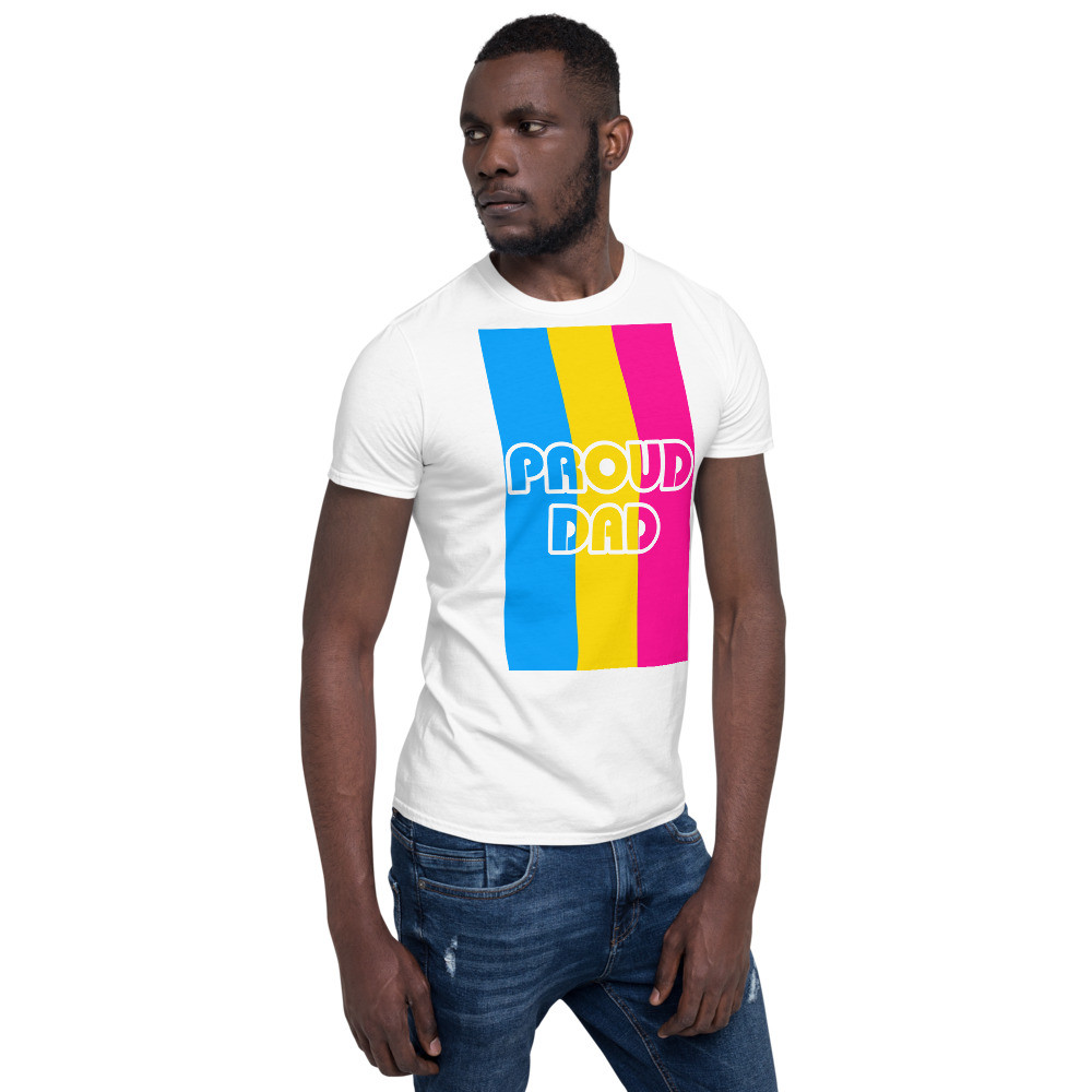 Proud Dad T-Shirt With Pansexual Flag