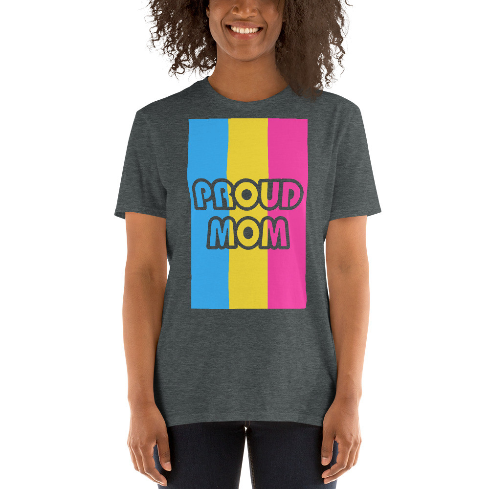 Proud Mom T-Shirt With Pansexual Flag