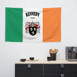 Kennedy Family Crest Coat of Arms Flag