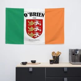 O'Brien Family Crest Coat of Arms Flag